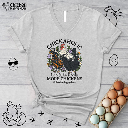 Chickaholic V-Neck Tee