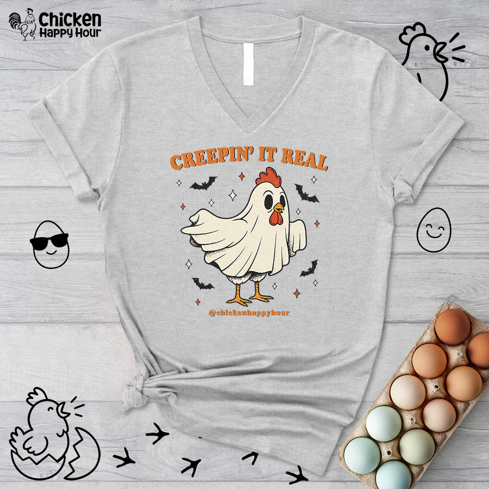 Creepin’ It Real V-Neck Tee