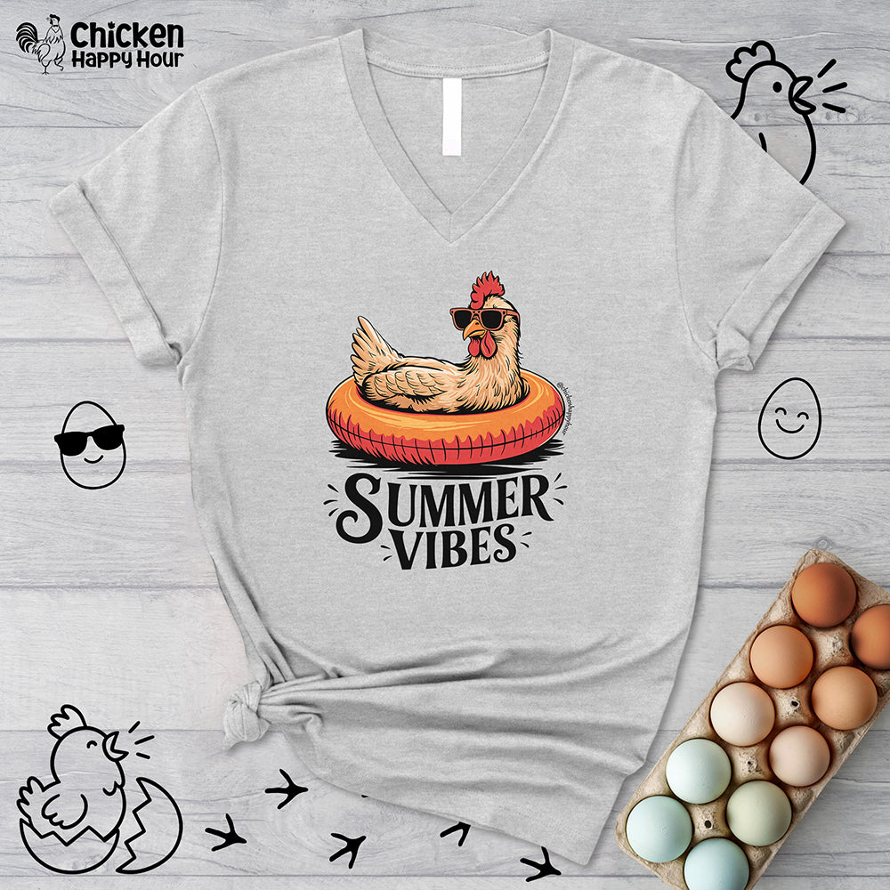 Summer Vibes V-Neck Tee