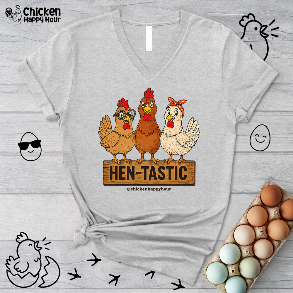 Hen-Tastic V-Neck Tee