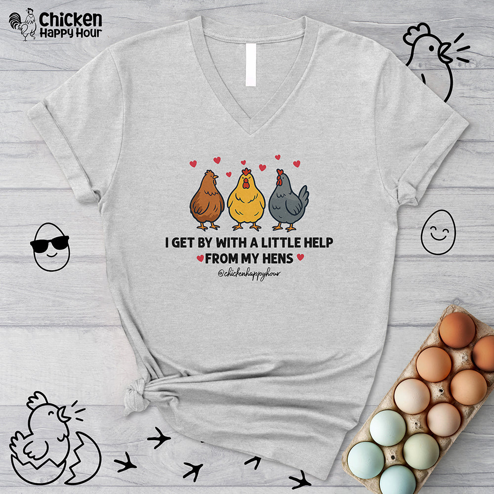 I Get by With a Little Help V-Neck Tee