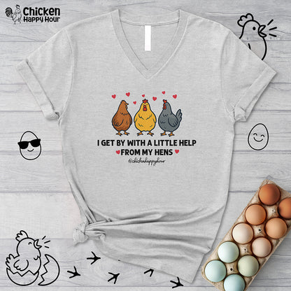 I Get by With a Little Help V-Neck Tee