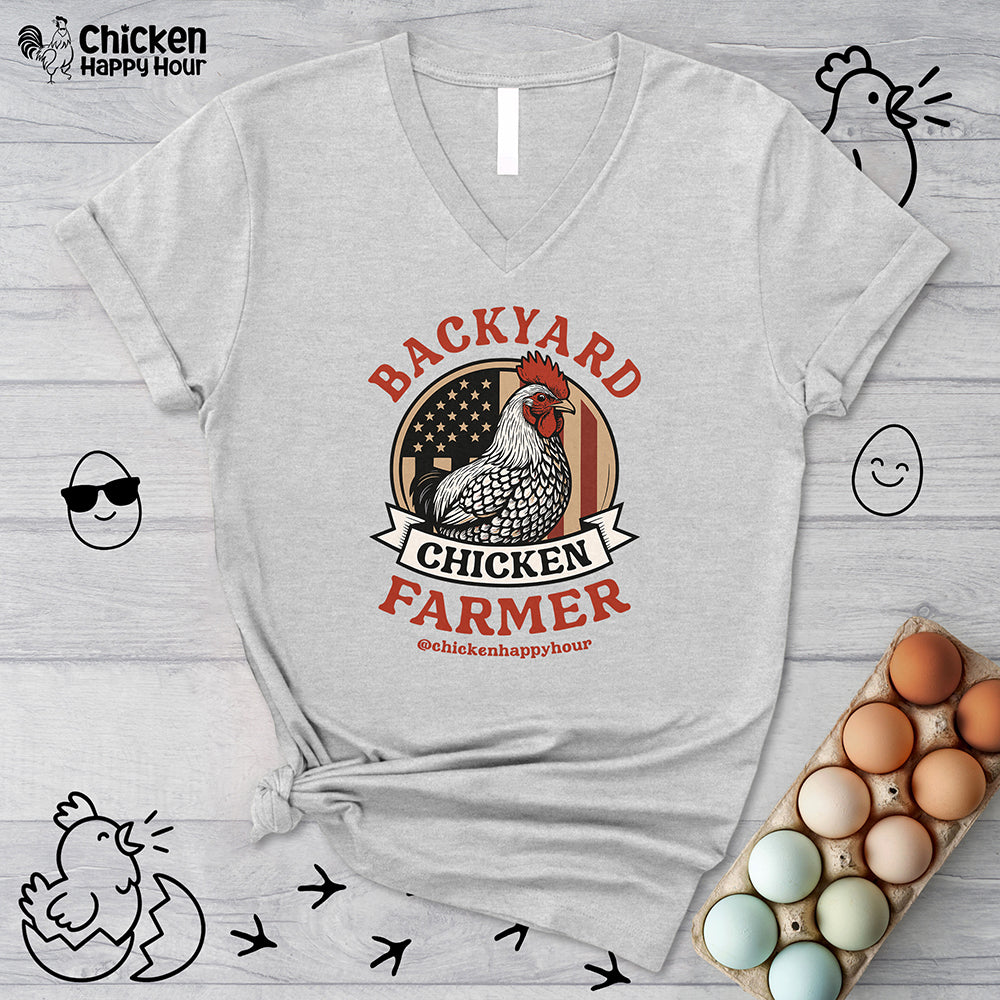 Backyard Chicken Farmer V-Neck Tee
