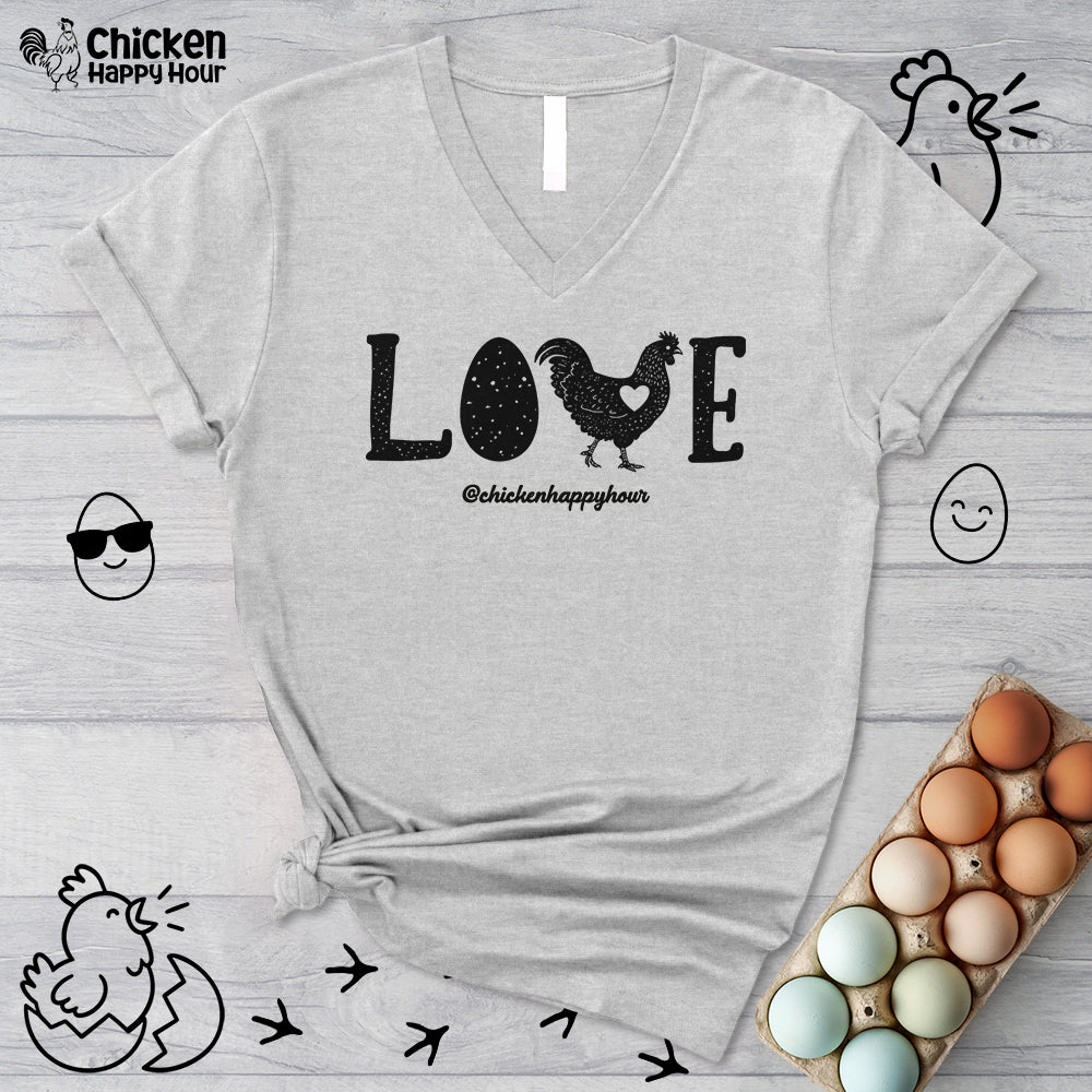Love Chicken V-Neck Tee