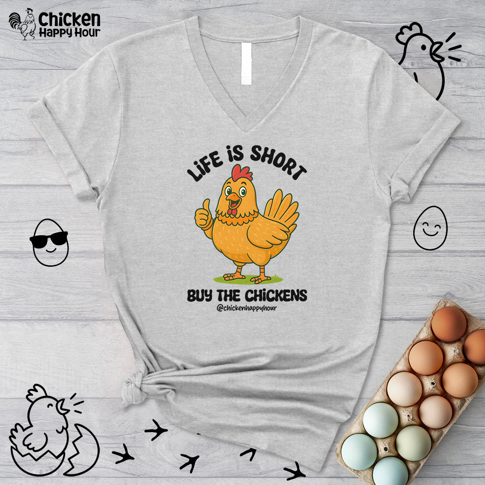 Life is Short V-Neck Tee