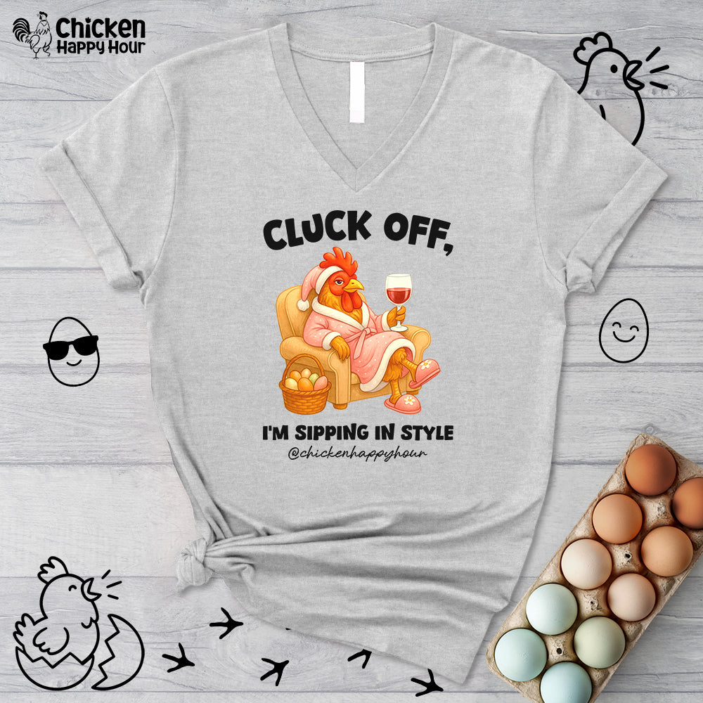 I’m Sipping in Style V-Neck Tee