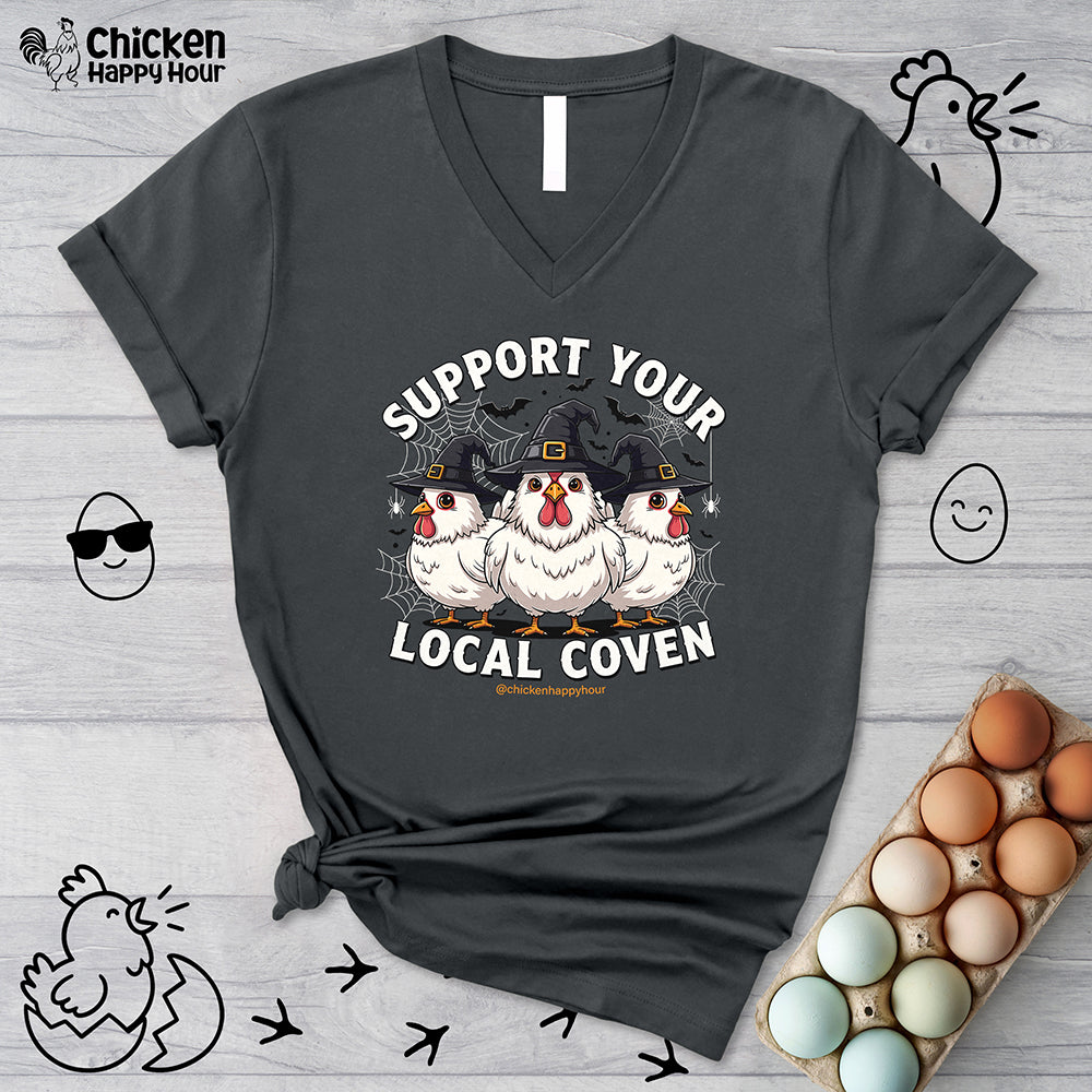 Support Your Local Coven V-Neck Tee