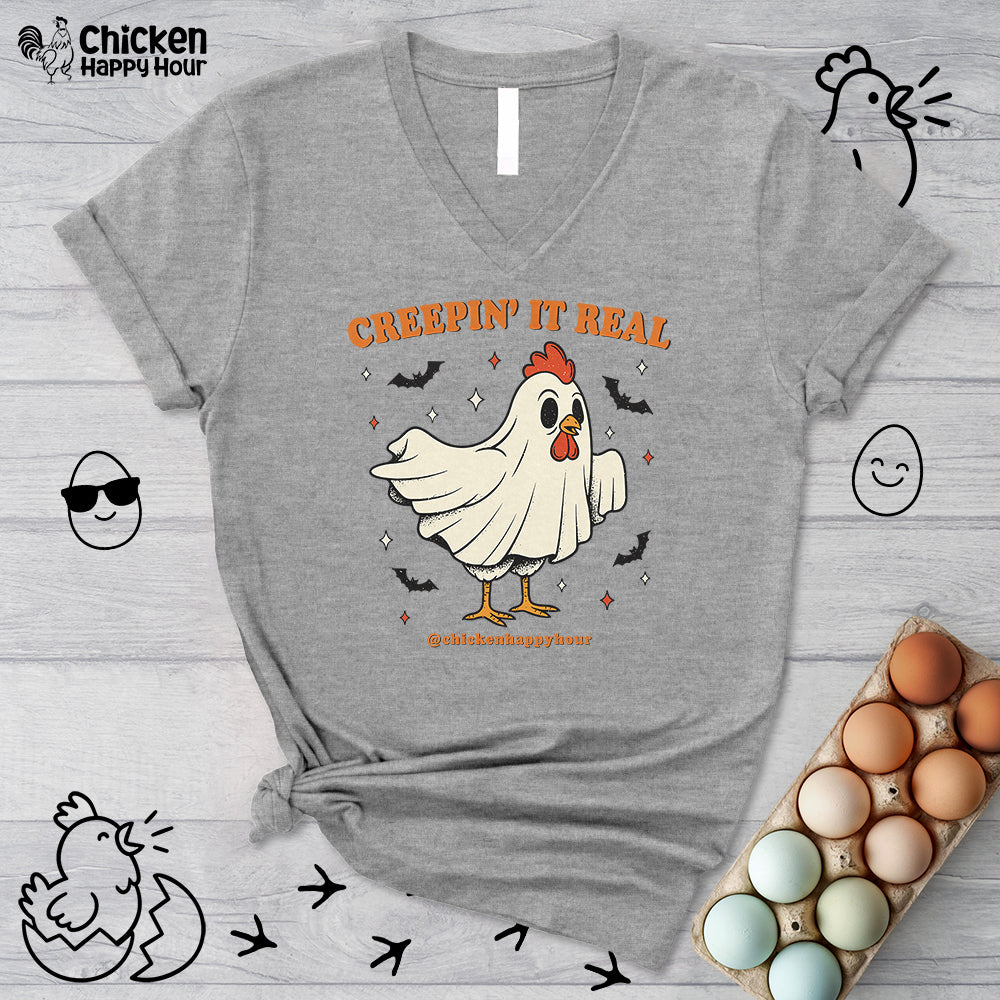 Creepin’ It Real V-Neck Tee