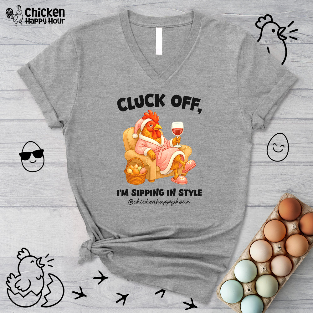I’m Sipping in Style V-Neck Tee