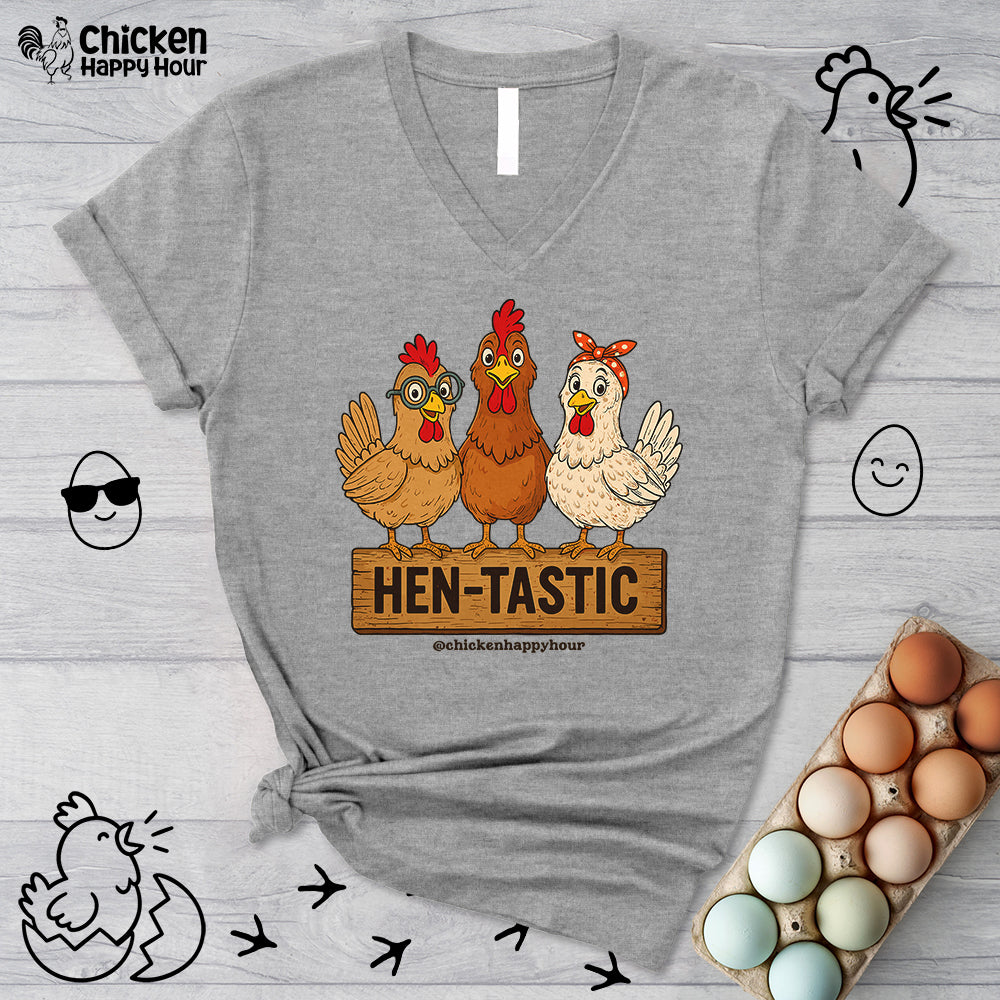 Hen-Tastic V-Neck Tee