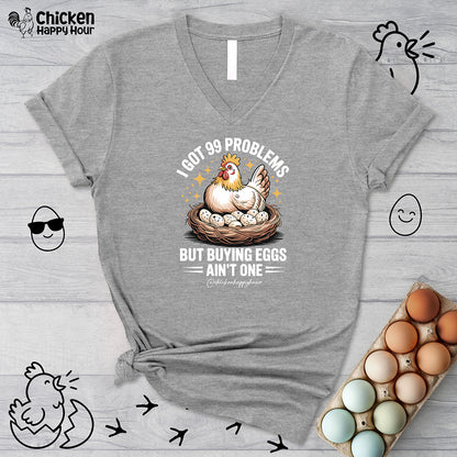 Buying Eggs V-Neck Tee