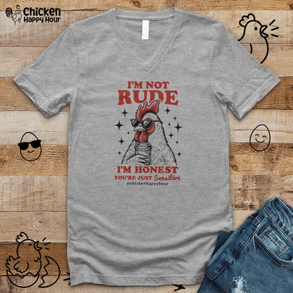 I'm Not Rude V-Neck Tee