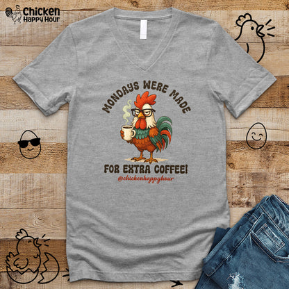 Mondays were Made for Extra Coffee V-Neck Tee