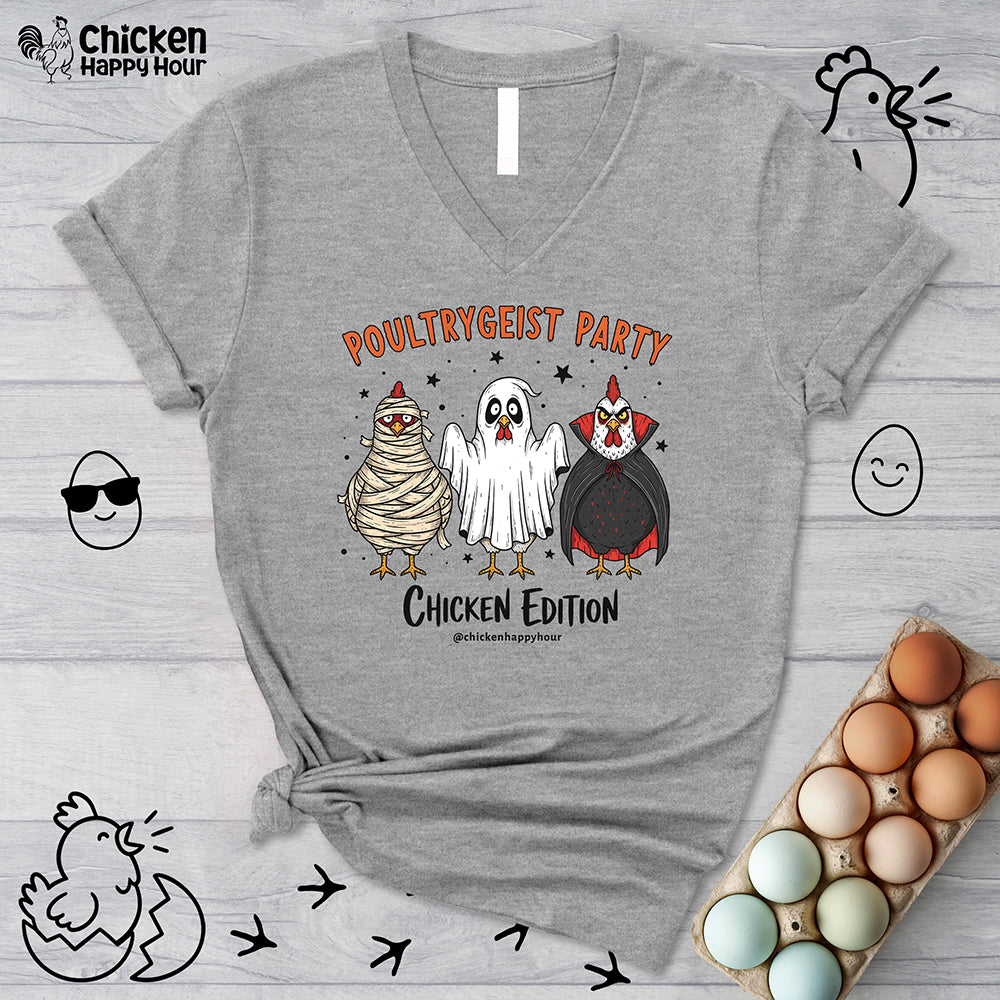 Poultrygeist Party V-Neck Tee