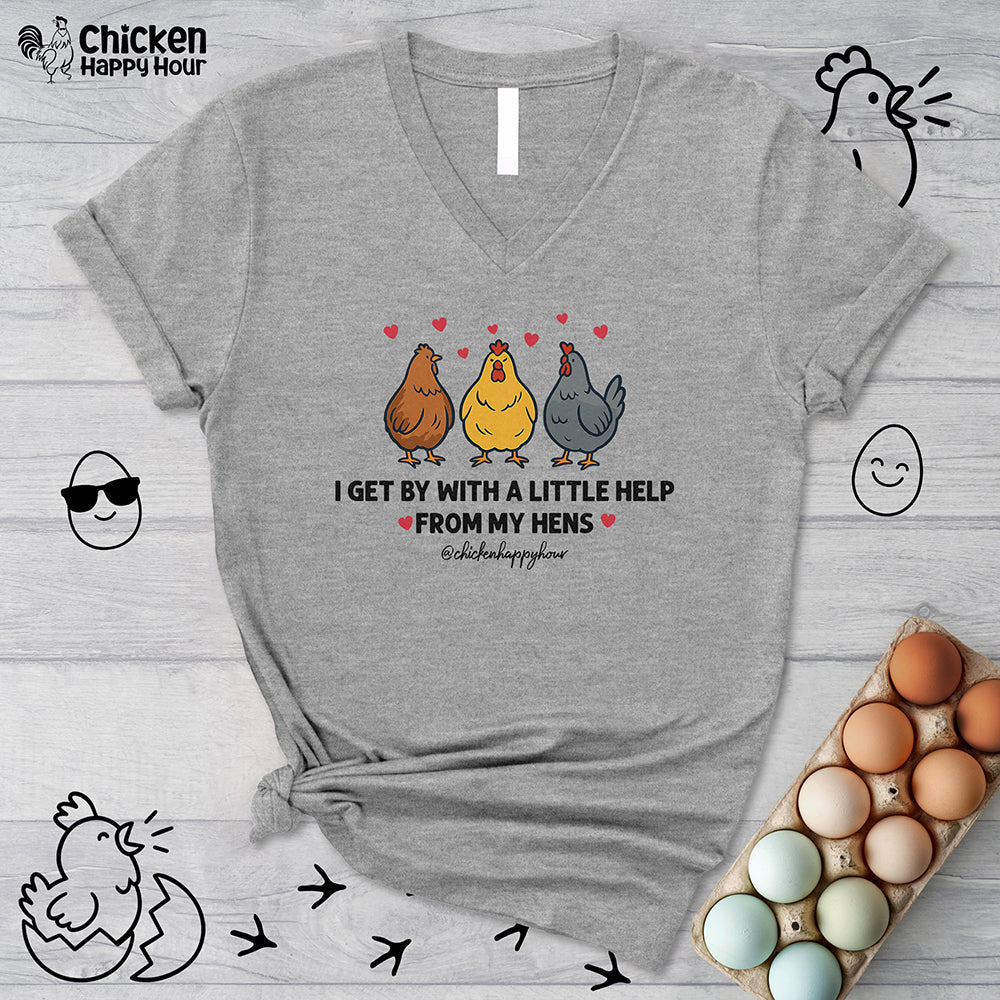 I Get by With a Little Help V-Neck Tee