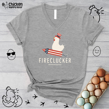 FIRECLUCKER V-Neck Tee