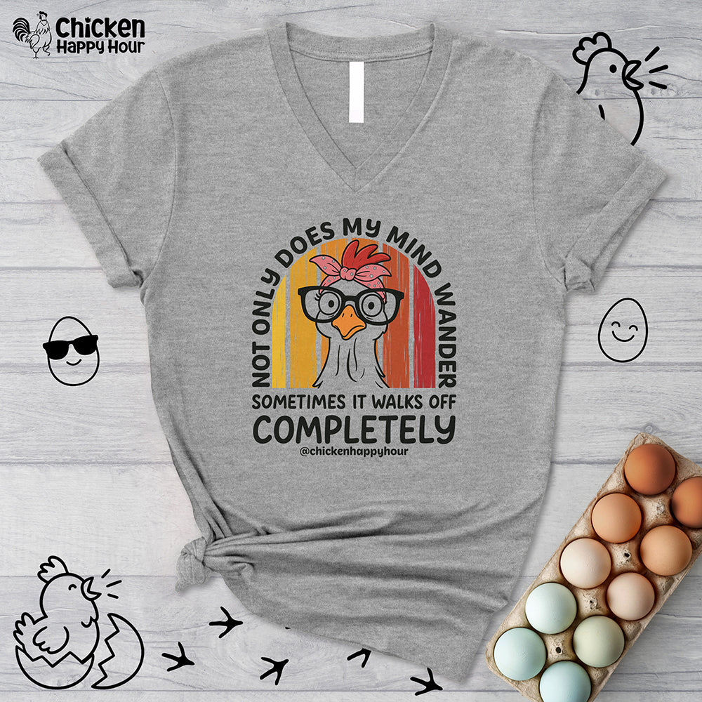 Not Only Does My Mind V-Neck Tee