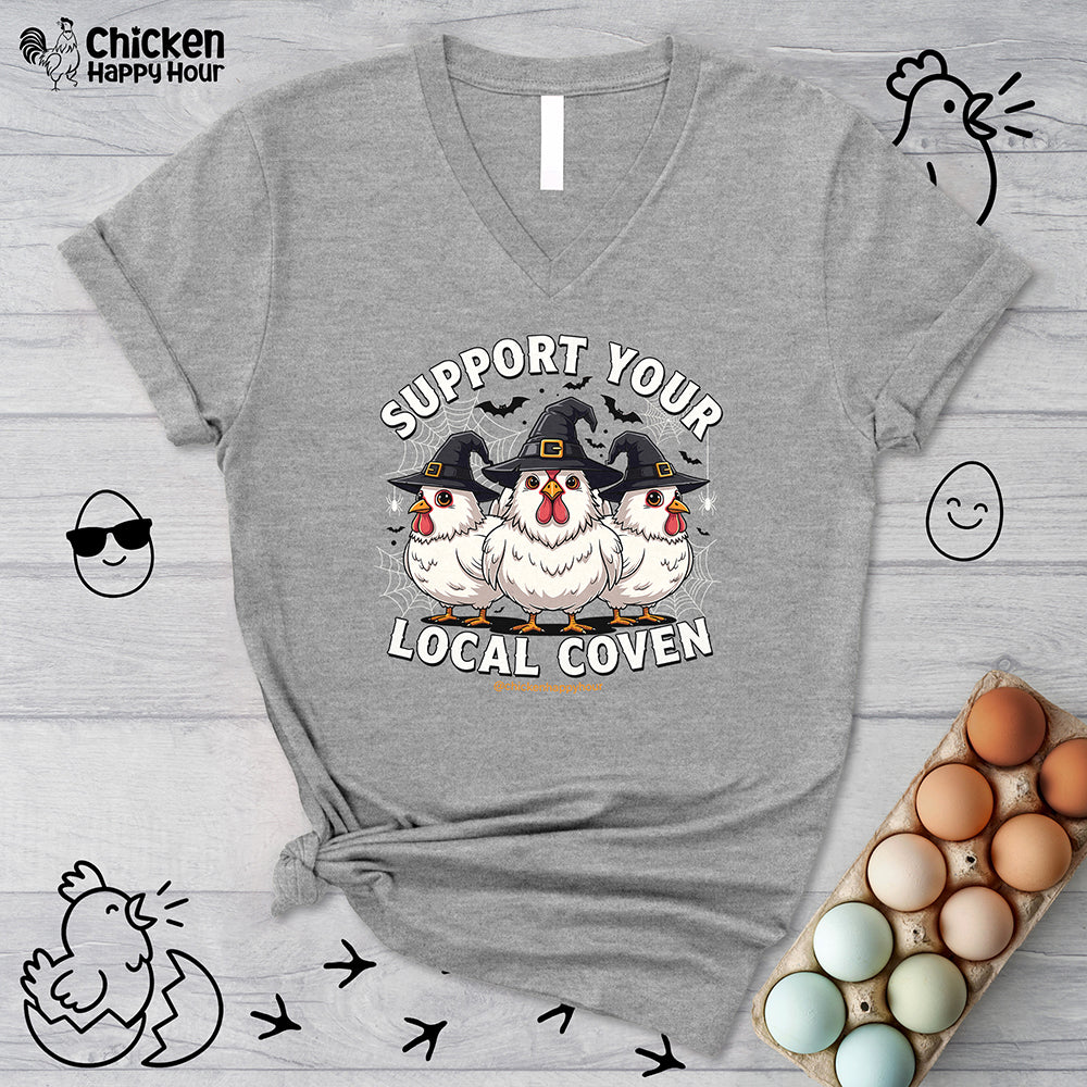 Support Your Local Coven V-Neck Tee