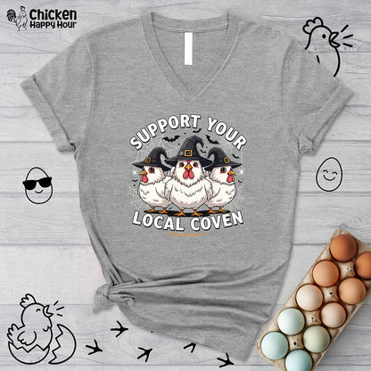 Support Your Local Coven V-Neck Tee
