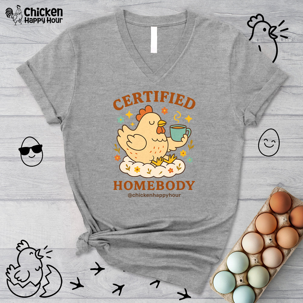 Certified Homebody V-Neck Tee