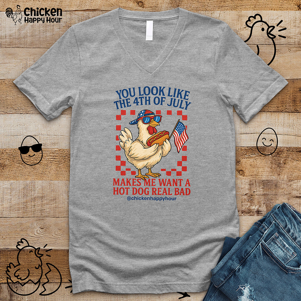 You look like the 4th of July V-Neck Tee