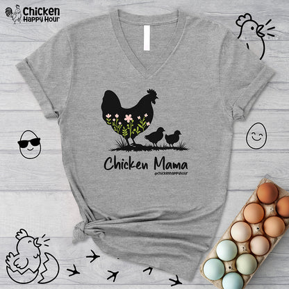 Chicken Mama V-Neck Tee