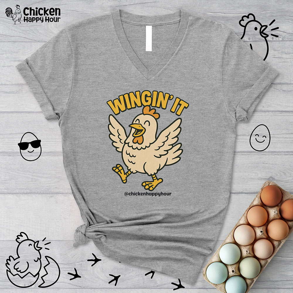 Wingin It V-Neck Tee