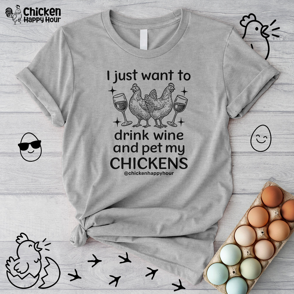 Wine and Chickens Unisex Tee