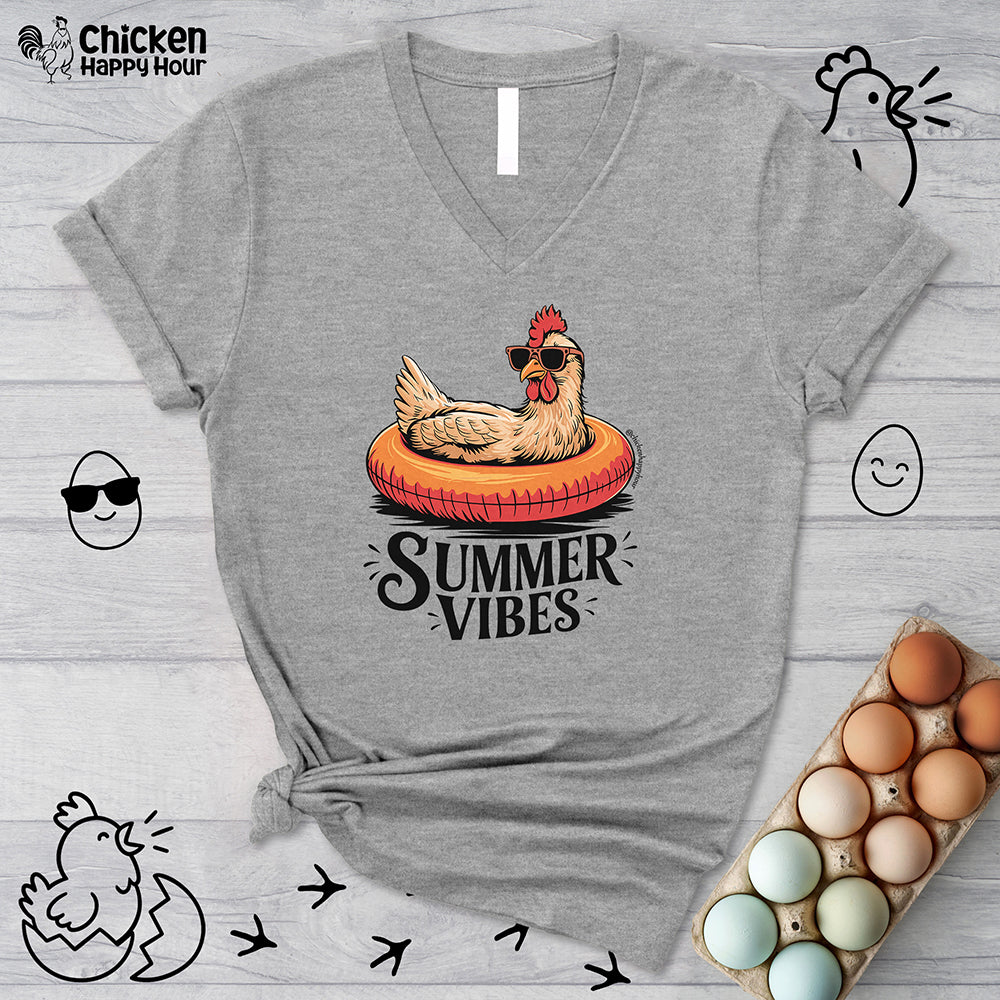 Summer Vibes V-Neck Tee