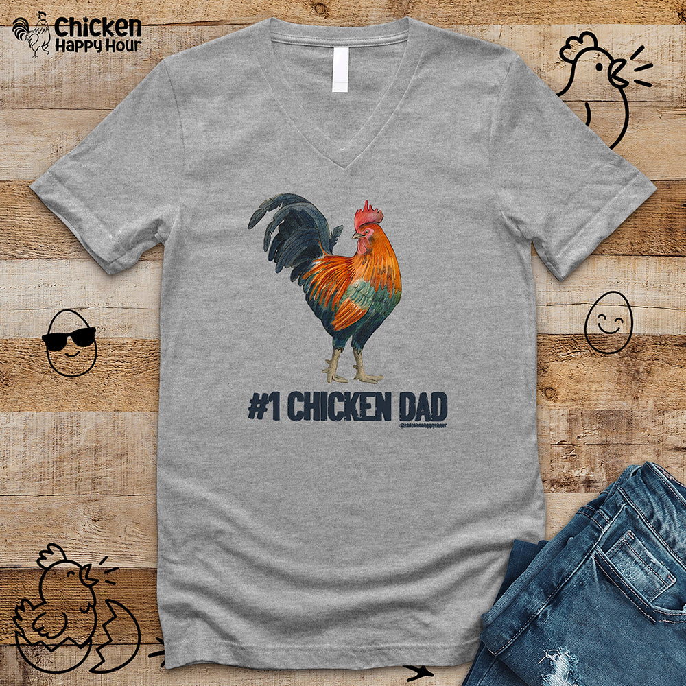 Chicken Dad V-Neck Tee