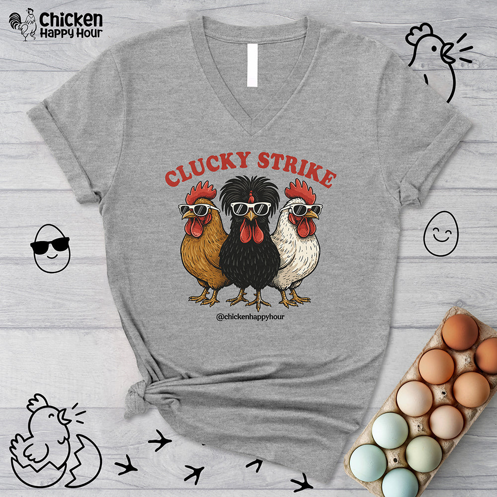 Clucky Strike V-Neck Tee