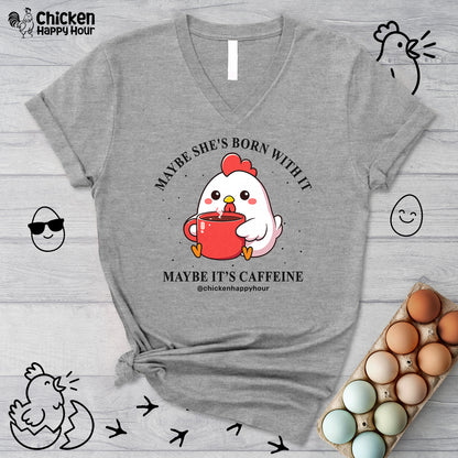 Maybe It's Caffeine V-Neck Tee