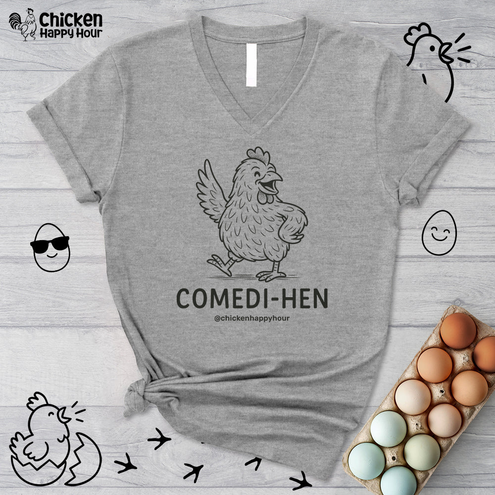 Comedihen V-Neck Tee