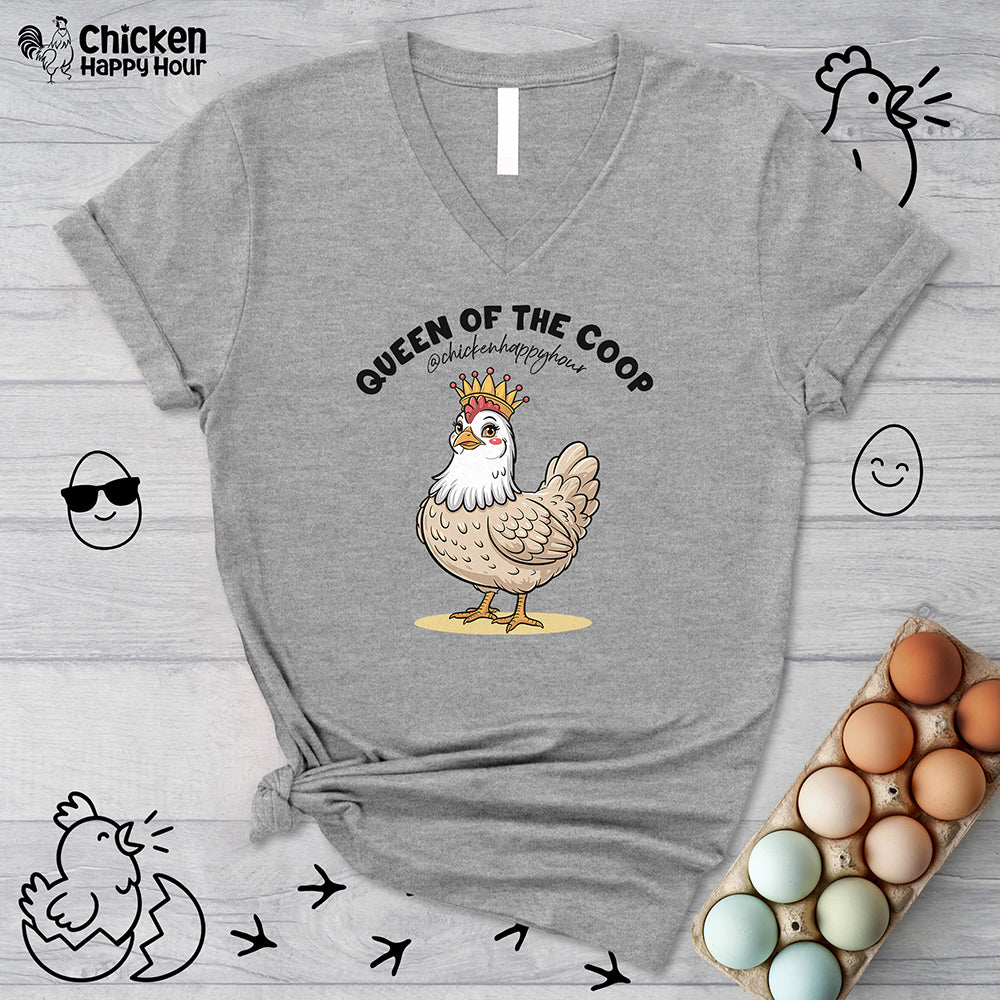 Queen of the Coop V-Neck Tee