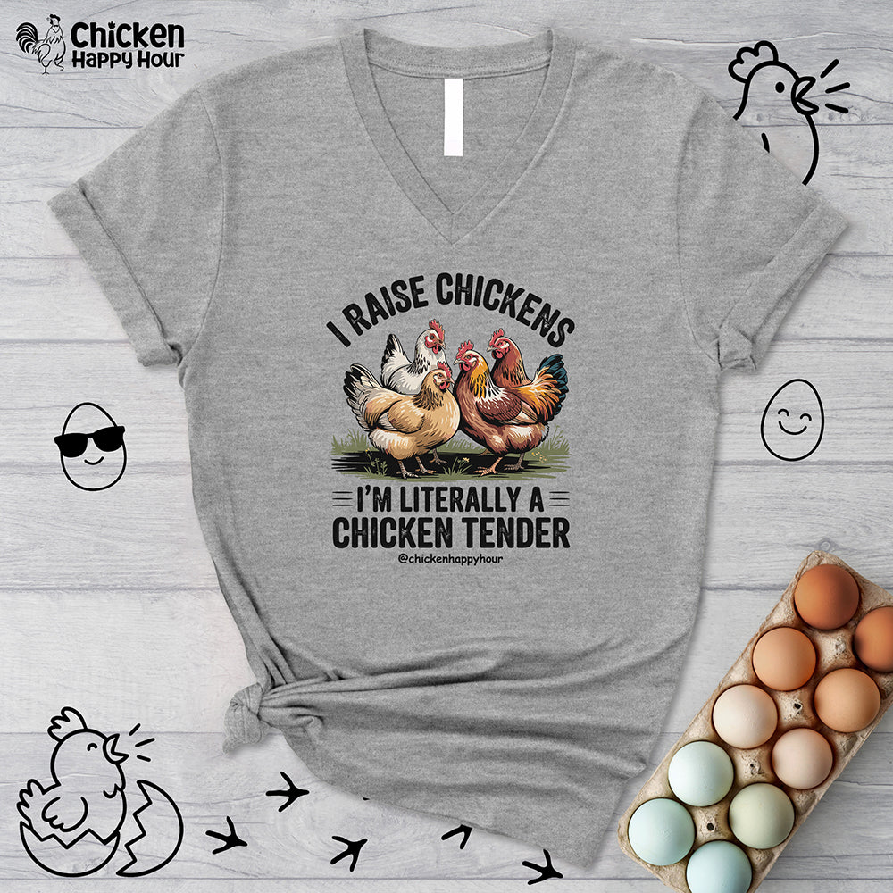 I'm Literally a Chicken Tender V-Neck Tee