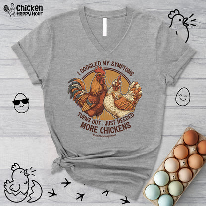 I Googled My Symptoms V-Neck Tee