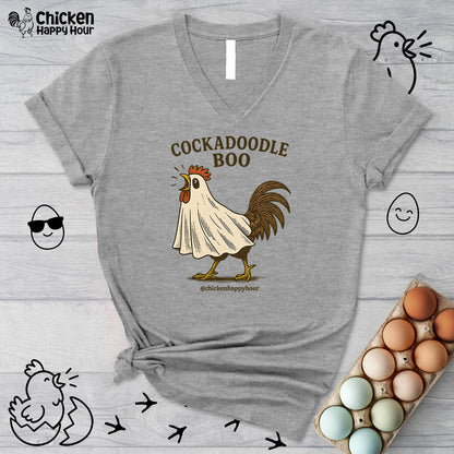 Cockadoodle BOO V-Neck Tee
