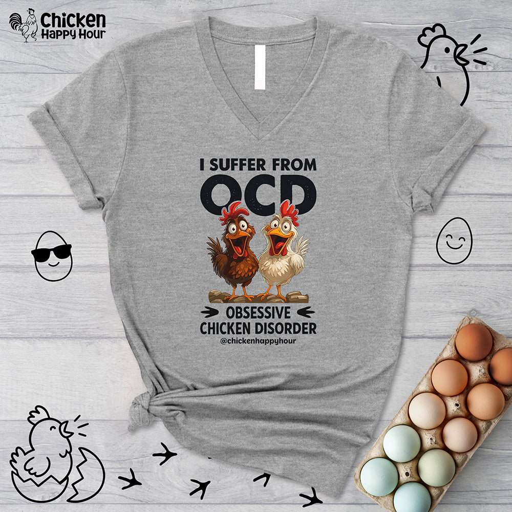 I Suffer From OCD V-Neck Tee