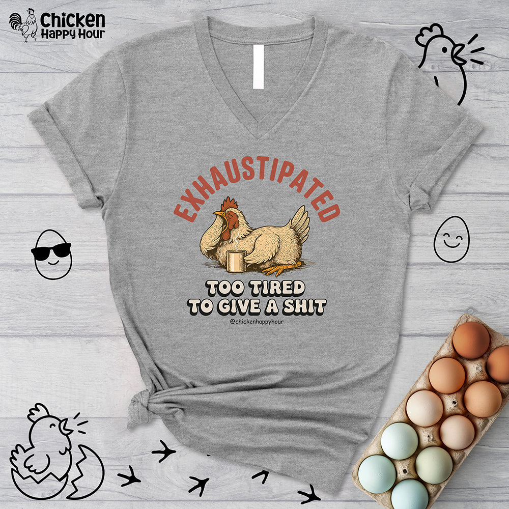 Exhaustipated V-Neck Tee