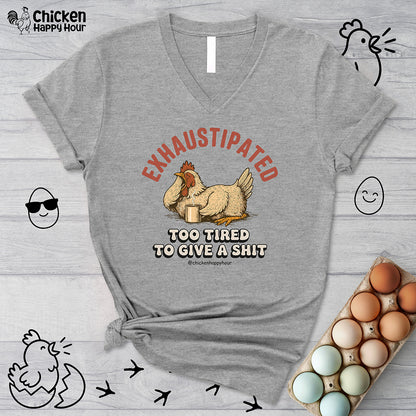 Exhaustipated V-Neck Tee
