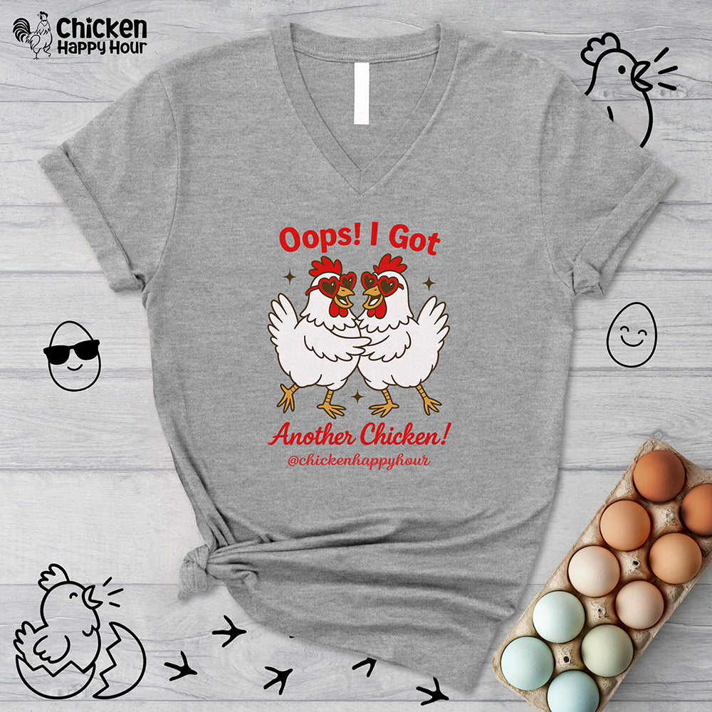 Oops I Got Another Chicken 3 V-Neck Tee
