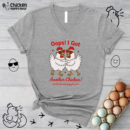 Oops I Got Another Chicken 3 V-Neck Tee