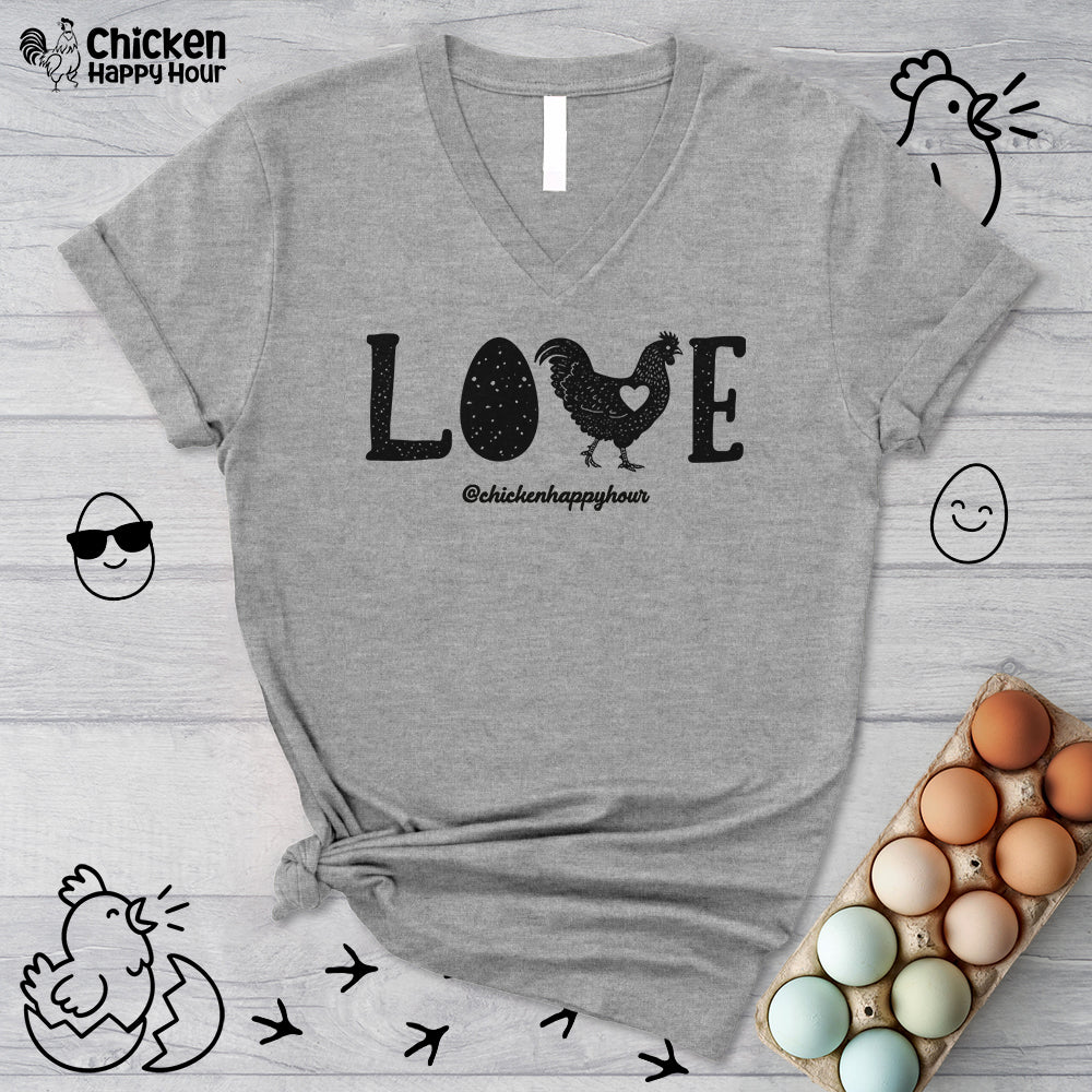 Love Chicken V-Neck Tee