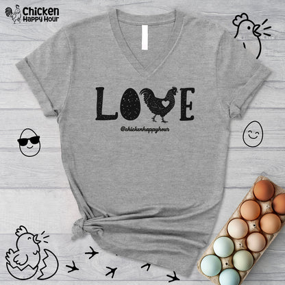 Love Chicken V-Neck Tee