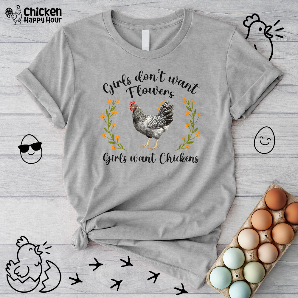 Girls Want Chickens Unisex Tee