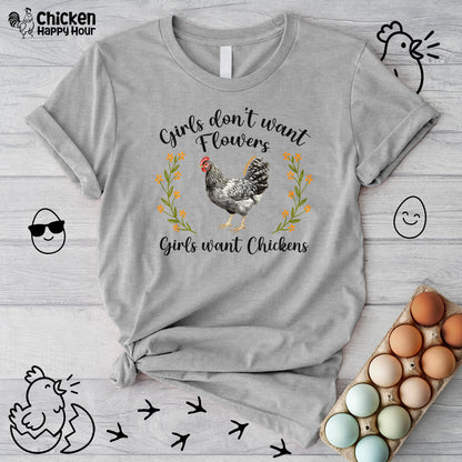 Girls Want Chickens Unisex Tee