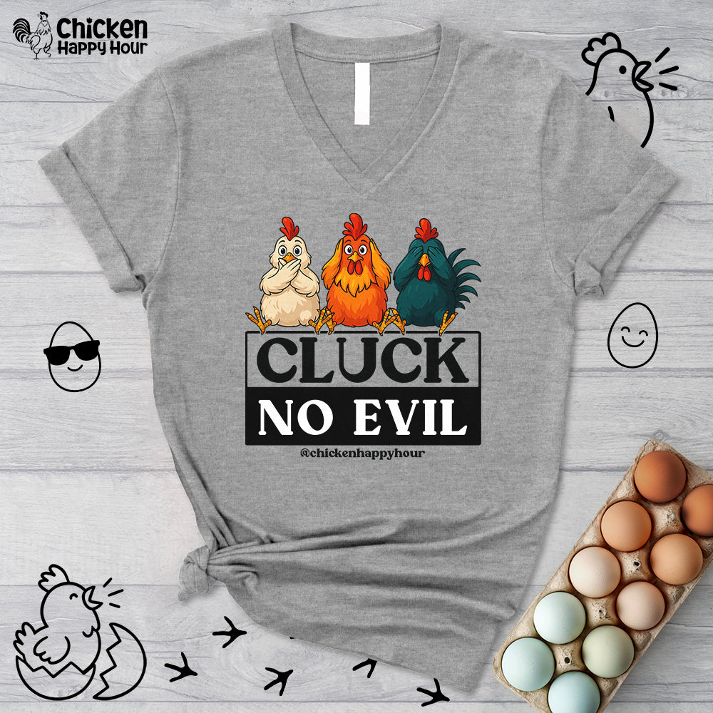 Cluck, No Evil V-Neck Tee