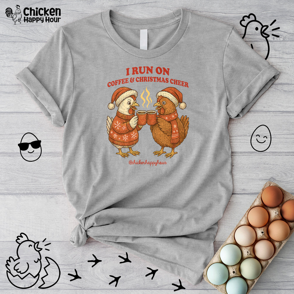 I Run on Coffee & Christmas Cheer Unisex Tee