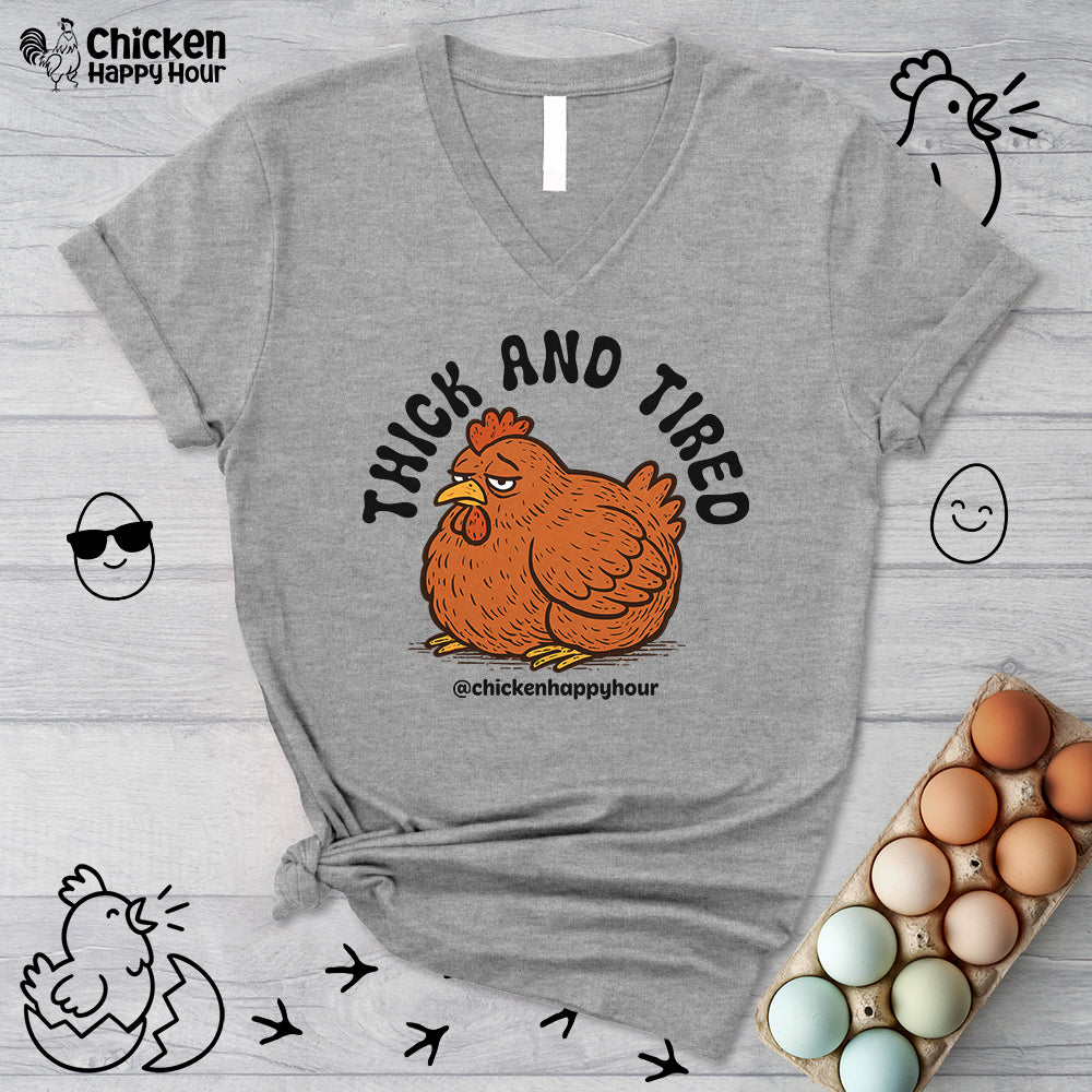 Thick and Tired V-Neck Tee