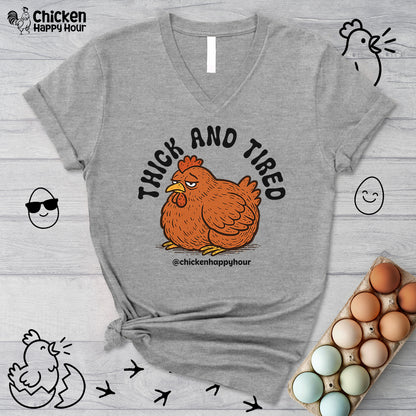 Thick and Tired V-Neck Tee